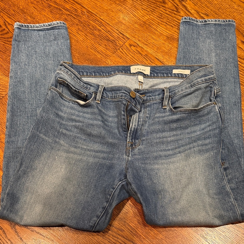 Frame Denim Women's Classic Blue Straight Leg Jeans